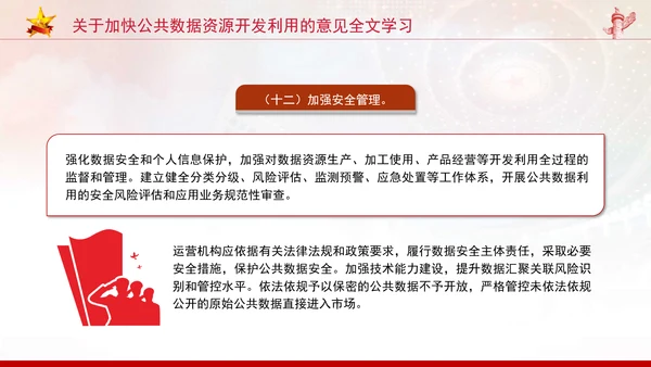 关于加快公共数据资源开发利用的意见全文学习PPT课件