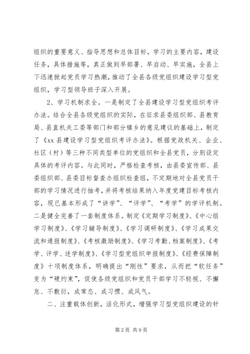 学习型党组织建设情况汇报.docx