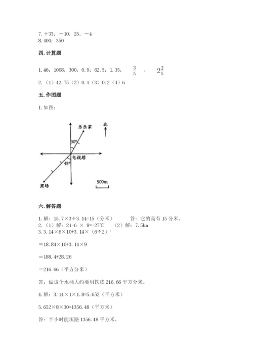 人教版六年级下册数学期末测试卷（原创题）.docx