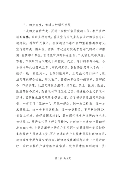 大力发展沼气，推进新农村建设.docx