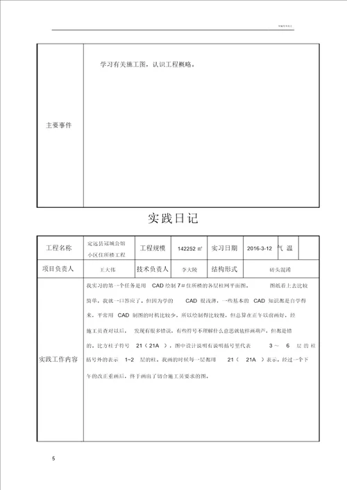 建筑施工日志30篇范文一般