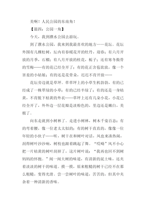 公园一角作文500字.docx