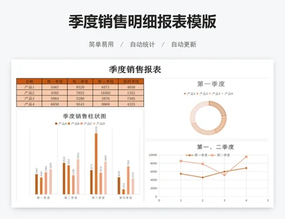 季度销售明细报表模版