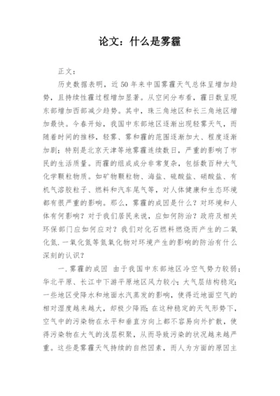 论文：什么是雾霾.docx