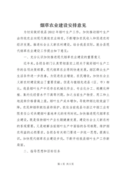 烟草农业建设安排意见精编.docx