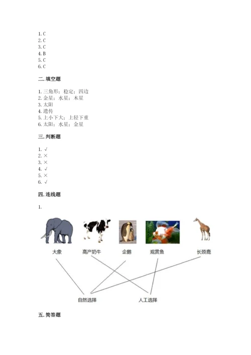 教科版科学六年级下册期末测试卷word版.docx