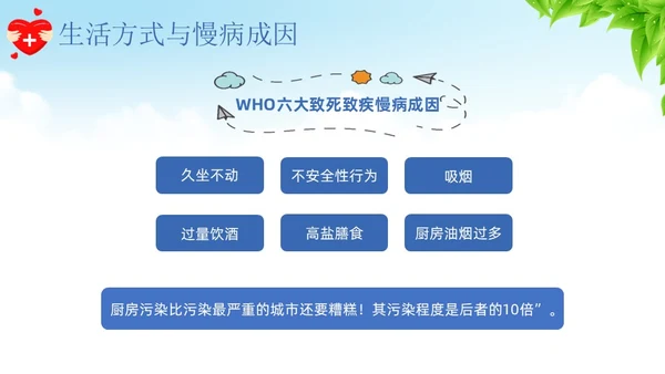 蓝色卡通慢病预防与健康管理培训课件PPT模板