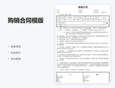 购销合同模版