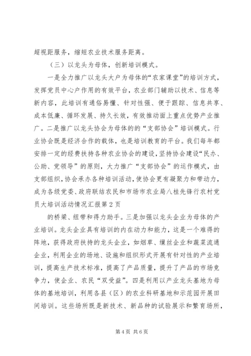 市农业局八桂先锋行农村党员大培训活动情况汇报.docx