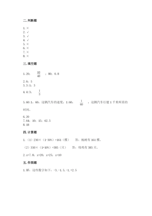 北京版六年级下册数学期末测试卷及答案【网校专用】.docx