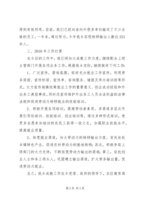 乡镇成人教育年终工作总结.docx