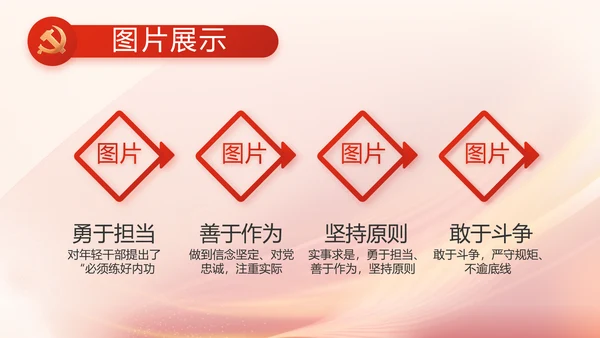 红色大气党员读书分享会动态PPT模板
