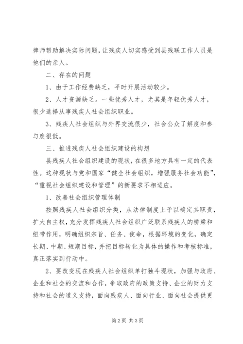 残疾人社会组织调查情况报告.docx