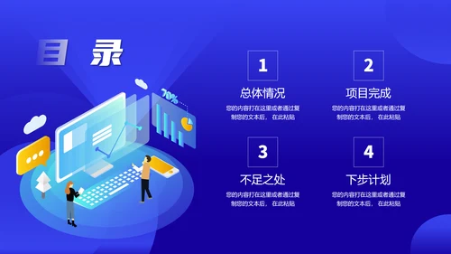 项目运营工作总结复盘分析报告通用PPT模板