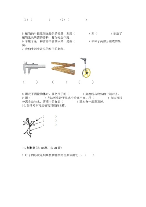 教科版小学一年级上册科学期末测试卷及参考答案（达标题）.docx