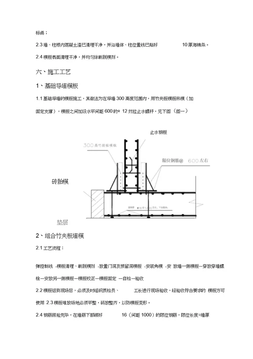 模板施工方案技术标.