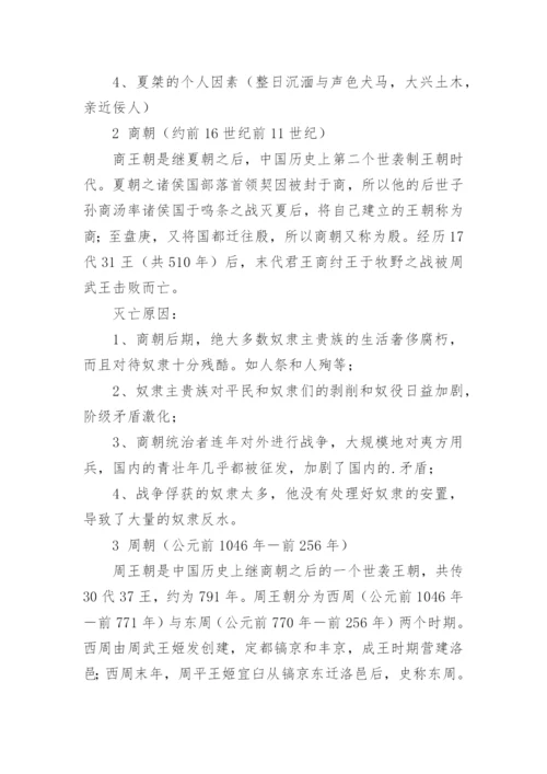 中国各朝代灭亡原因的历史知识点总结.docx