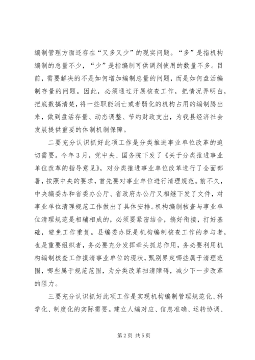 副县长在编制核查会发言.docx