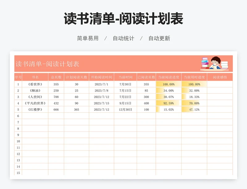 读书清单-阅读计划表