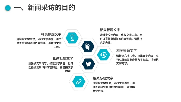 新闻媒体记者采访通用PPT模板