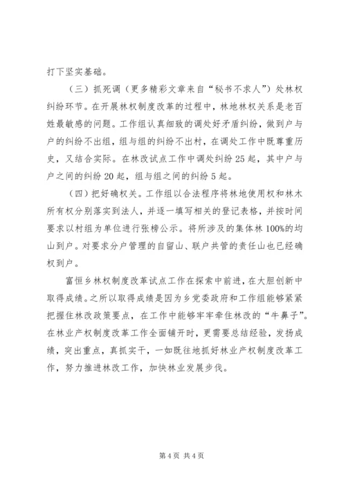 乡镇深化集体林权制度改革工作会议交流材料.docx