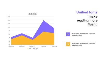 扁平PPT面积图