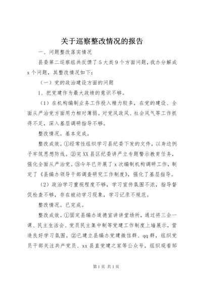 关于巡察整改情况的报告.docx