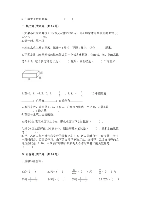 人教版六年级下册数学期末测试卷精品【考点梳理】.docx