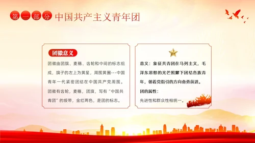 共青团建团101周年团史团课PPT课件五四青年节