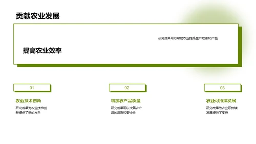 农学新篇章：科研亮点