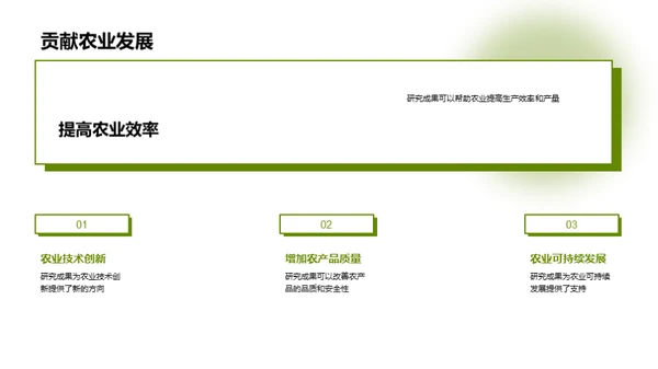 农学新篇章：科研亮点