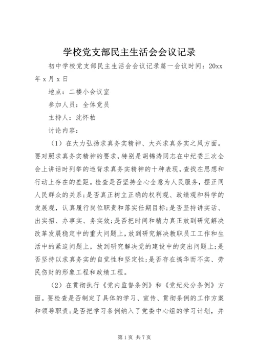 学校党支部民主生活会会议记录 (2).docx