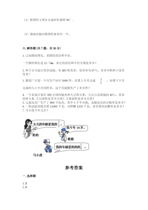 小学六年级上册数学期末测试卷（精练）.docx