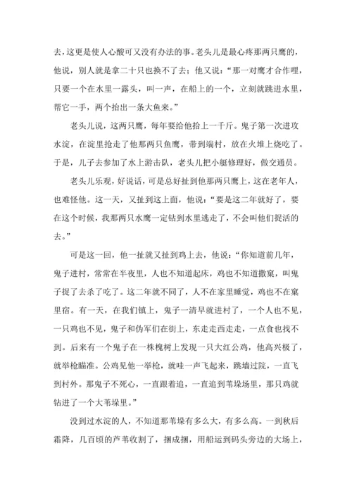 高考语文一轮复习精品之散文化小说阅读试题精选.docx