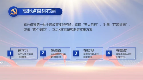 蓝色大气基层党建廉政述职报告PPT