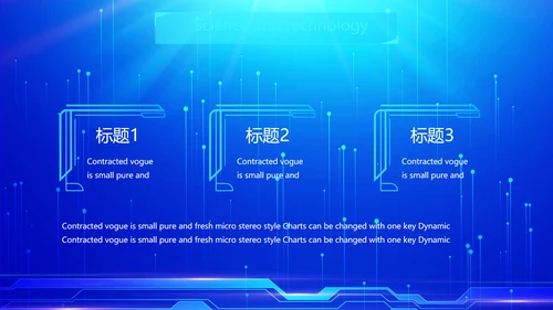 蓝色科技网络信息软件工作总结计划PPT