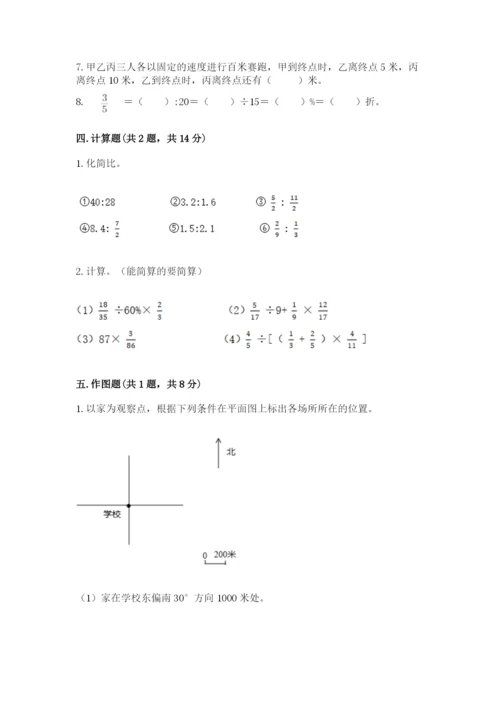 六年级上册数学期末测试卷附完整答案（各地真题）.docx
