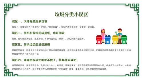 绿色简约风垃圾分类督导员培训课件