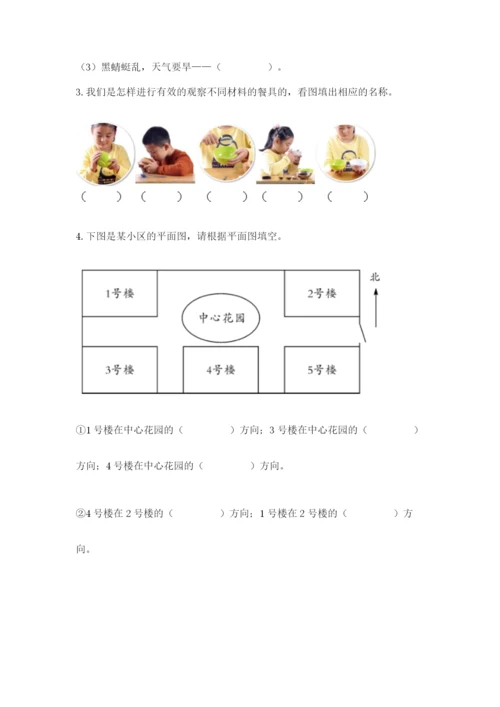 教科版科学二年级上册期末测试卷附答案（实用）.docx