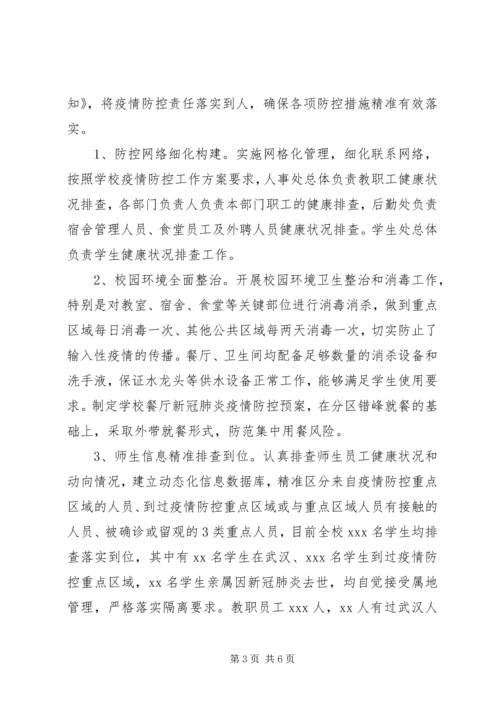 学校疫情防控工作自查情况报告 (2).docx