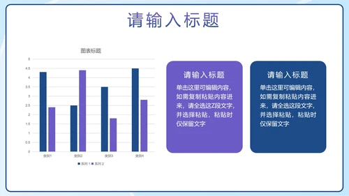 蓝色扁平简约行业数据分析PPT模板