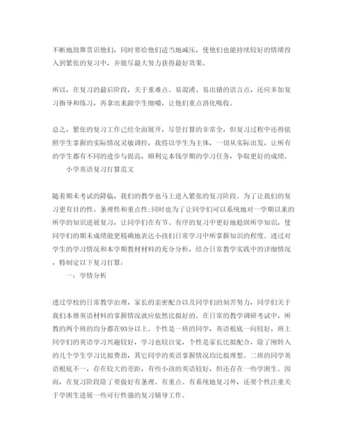 精编小学英语复习参考计划范文.docx