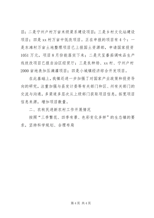 乡镇项目招商引资和新农村建设工作情况汇报.docx