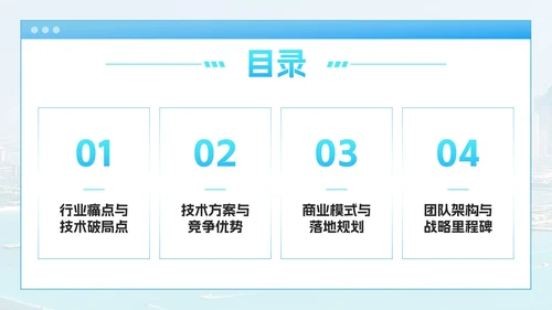 蓝色渐变大学生职业创新大赛PPT模板