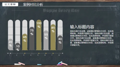 黑板风严谨实用毕业答辩通用PPT模板