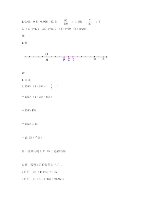 实用小学数学青岛版六年级下册期末测试卷及答案【真题汇编】.docx
