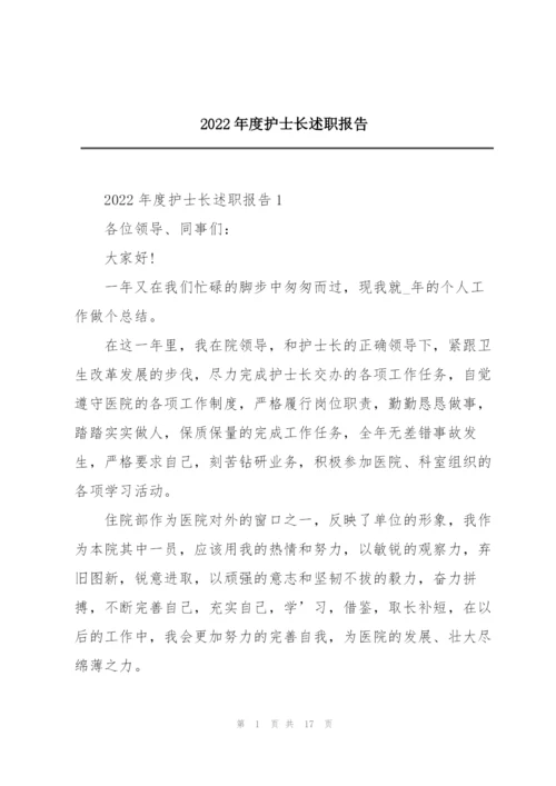 2022年度护士长述职报告.docx