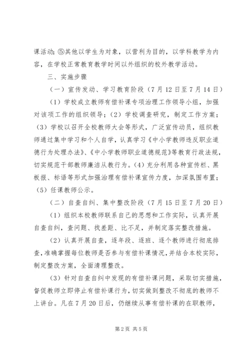 胜利小学有偿补课专项治理工作方案 (2).docx