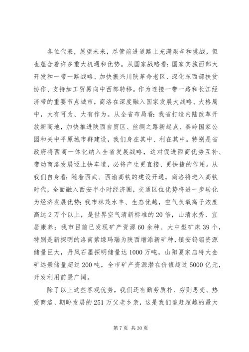 商洛市XX年政府工作报告.docx