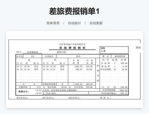 差旅费报销单1